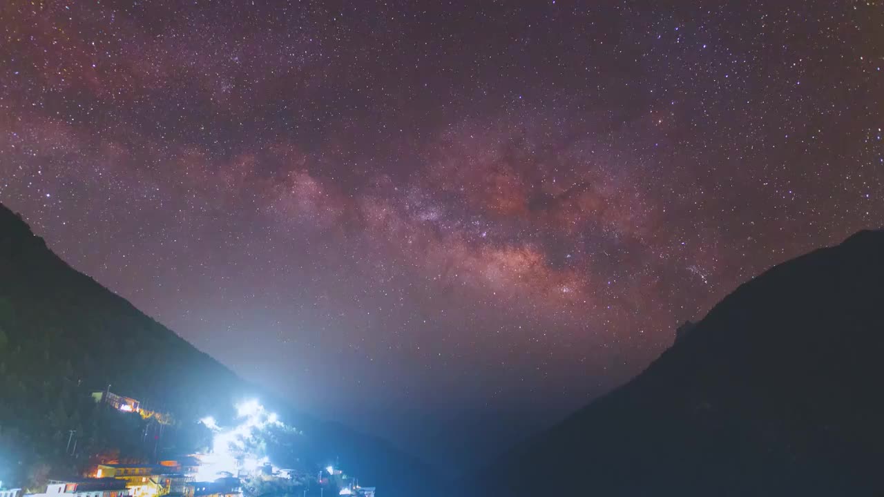 梅里雪山星空视频素材