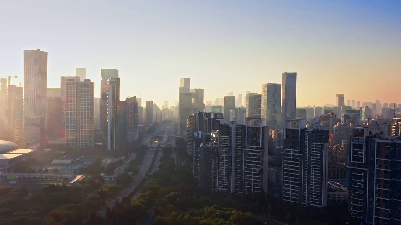 广东省深圳市南山区后海深圳湾科技园/深圳湾体育中心视频素材