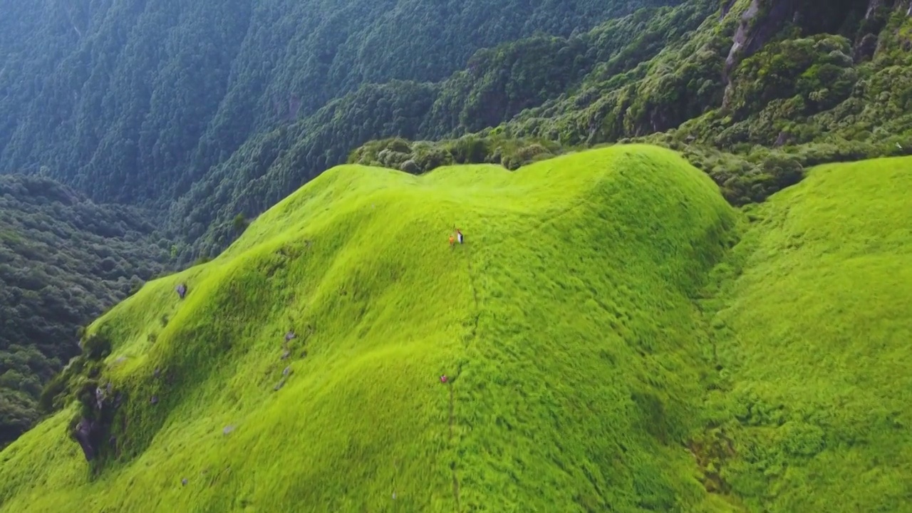 武功山大草原视频素材