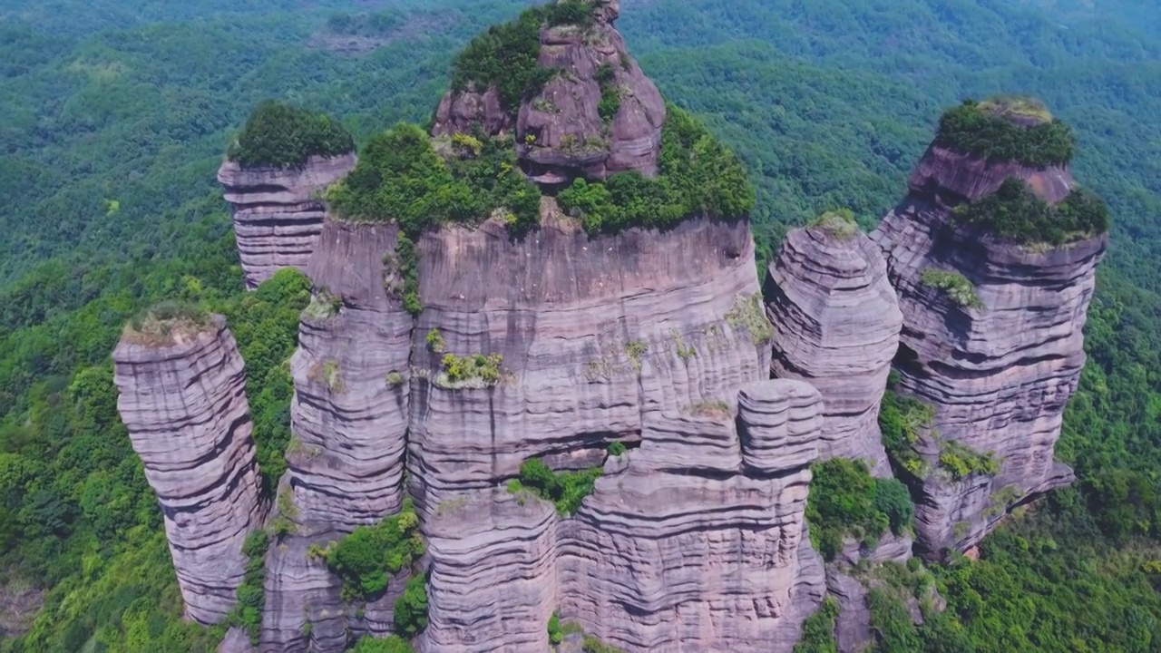 世界地质公园，丹霞山视频素材