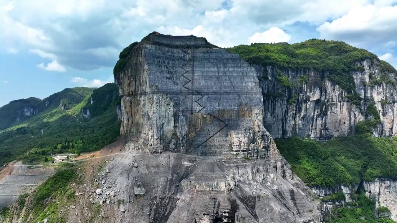 航拍重庆南川甄子岩风光视频素材