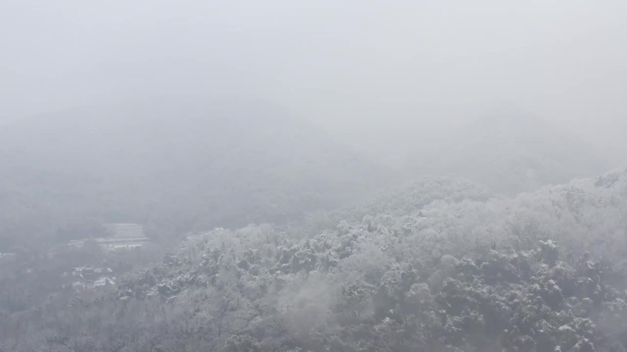 杭州灵应寺雪视频素材