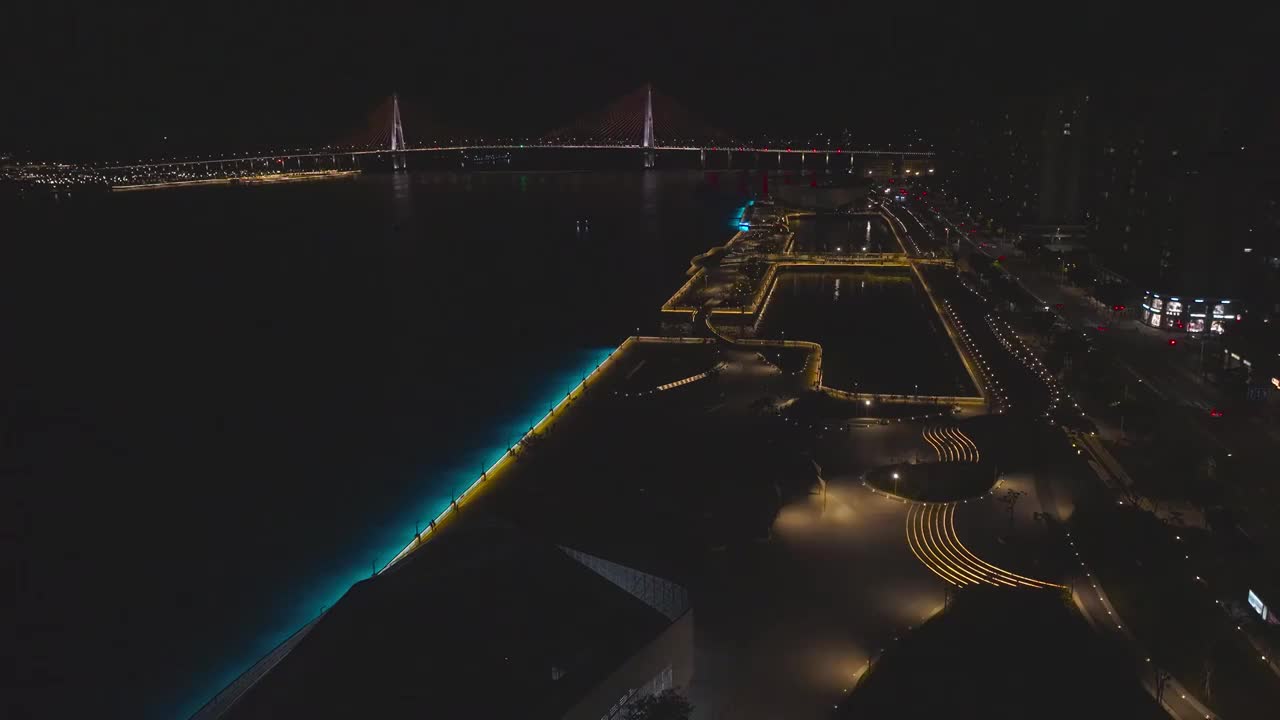 汕头海湾夜景视频素材