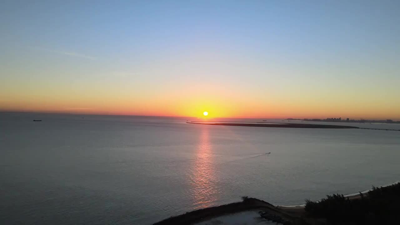 海南海口日出视频素材