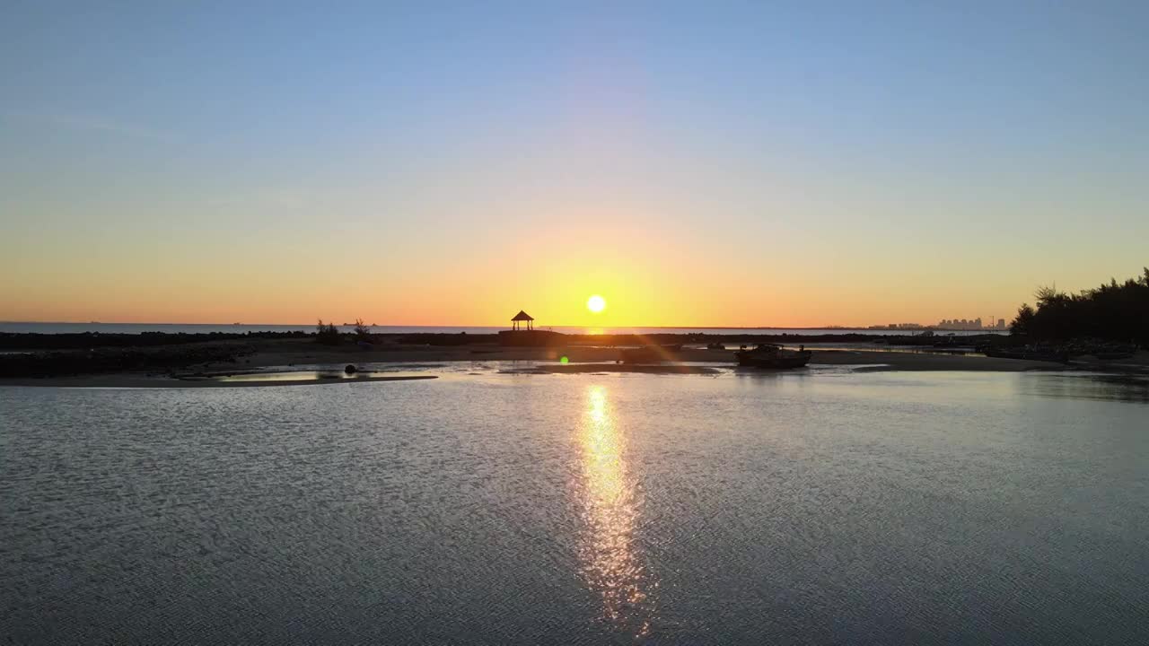 海南海口日出视频素材