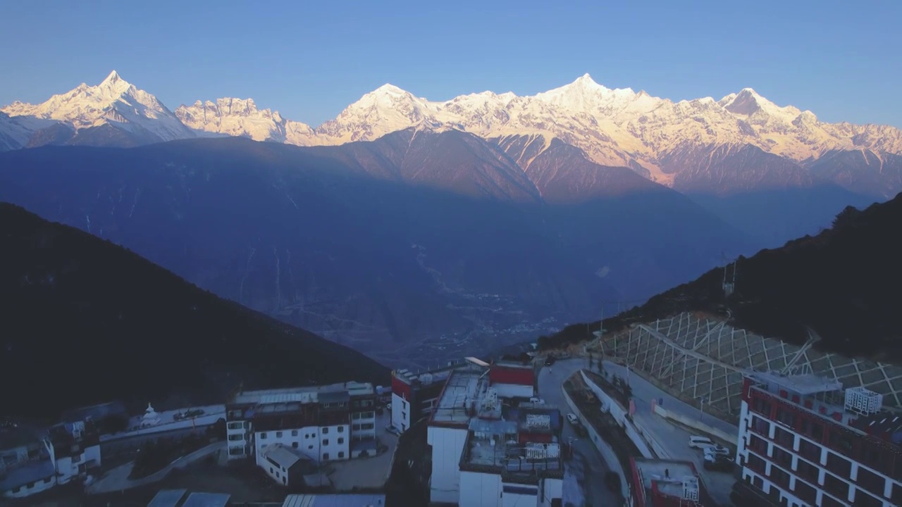 梅里雪山，飞来寺视频素材