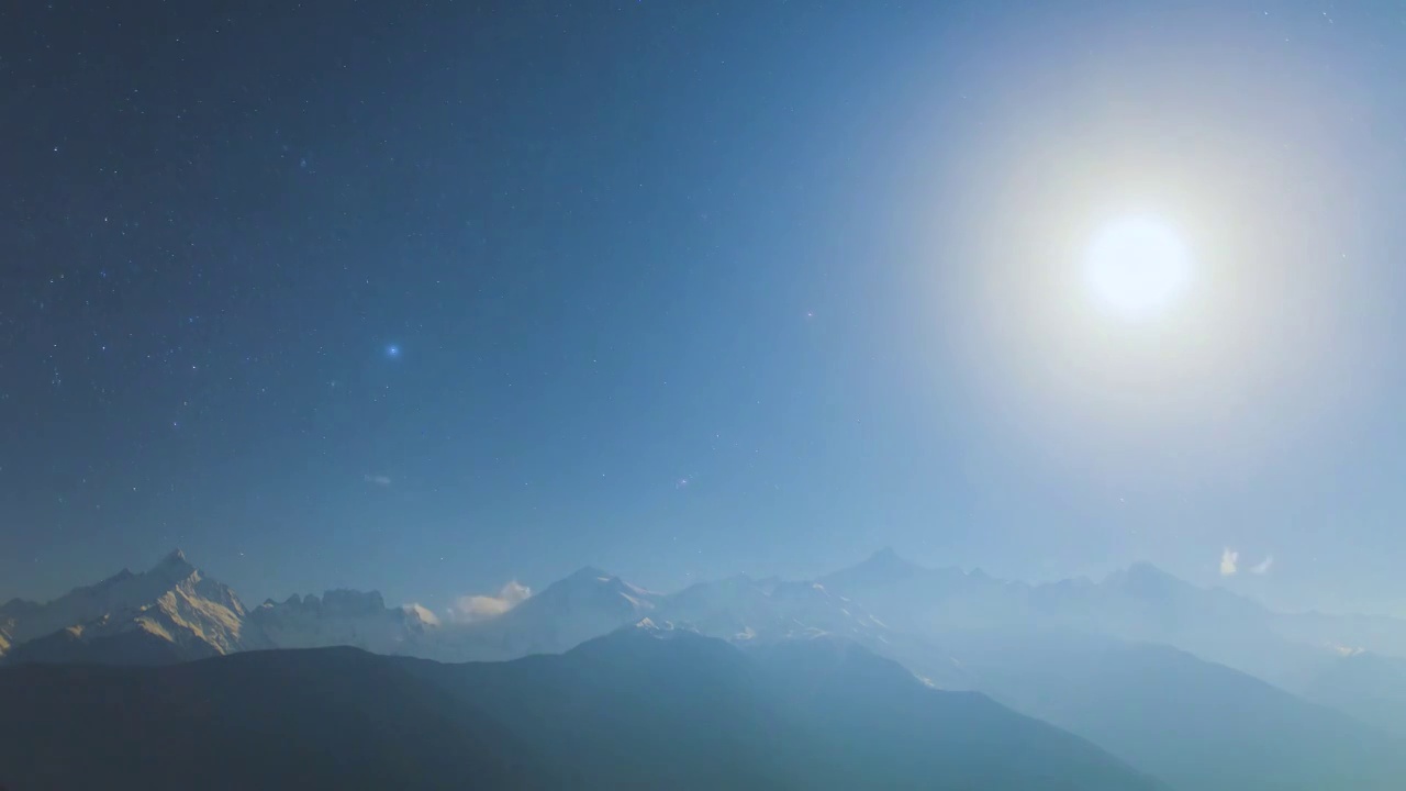 梅里雪山，星空视频素材