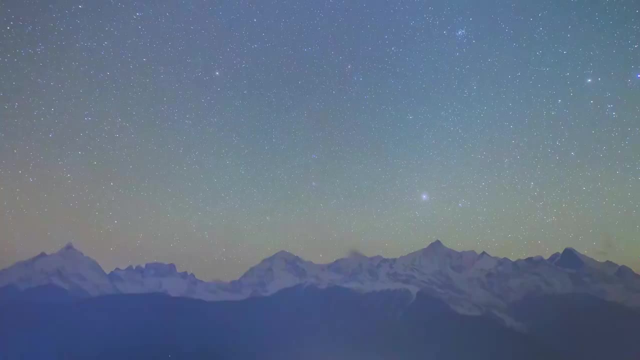 梅里雪山，星空视频素材