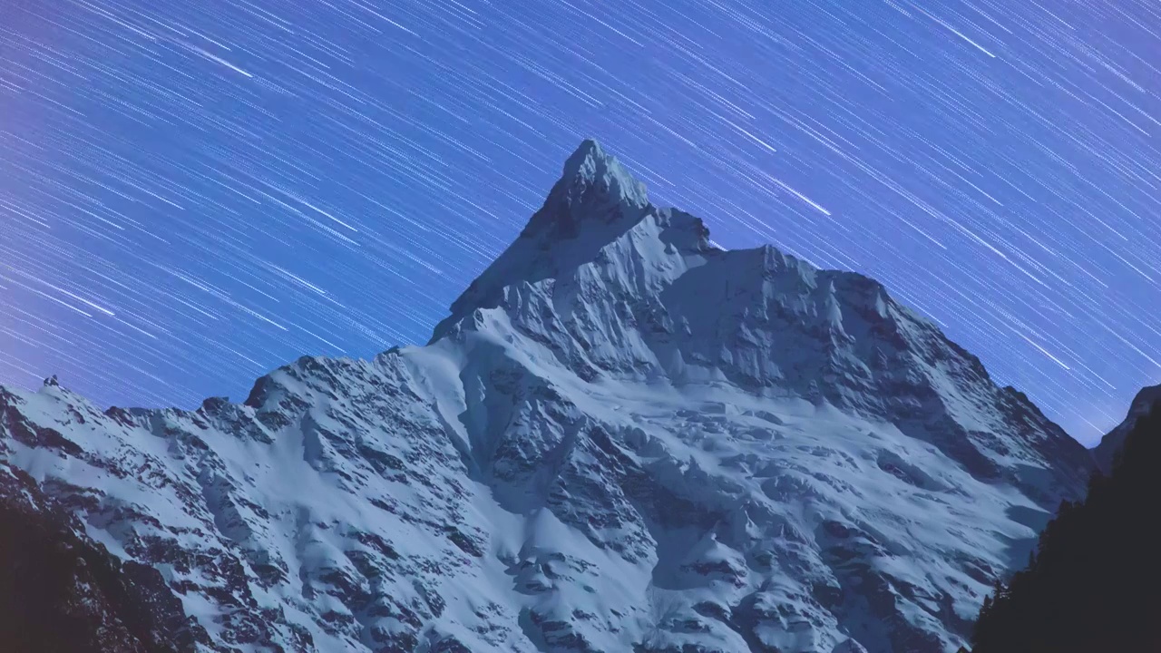 梅里雪山，神女峰星空视频素材