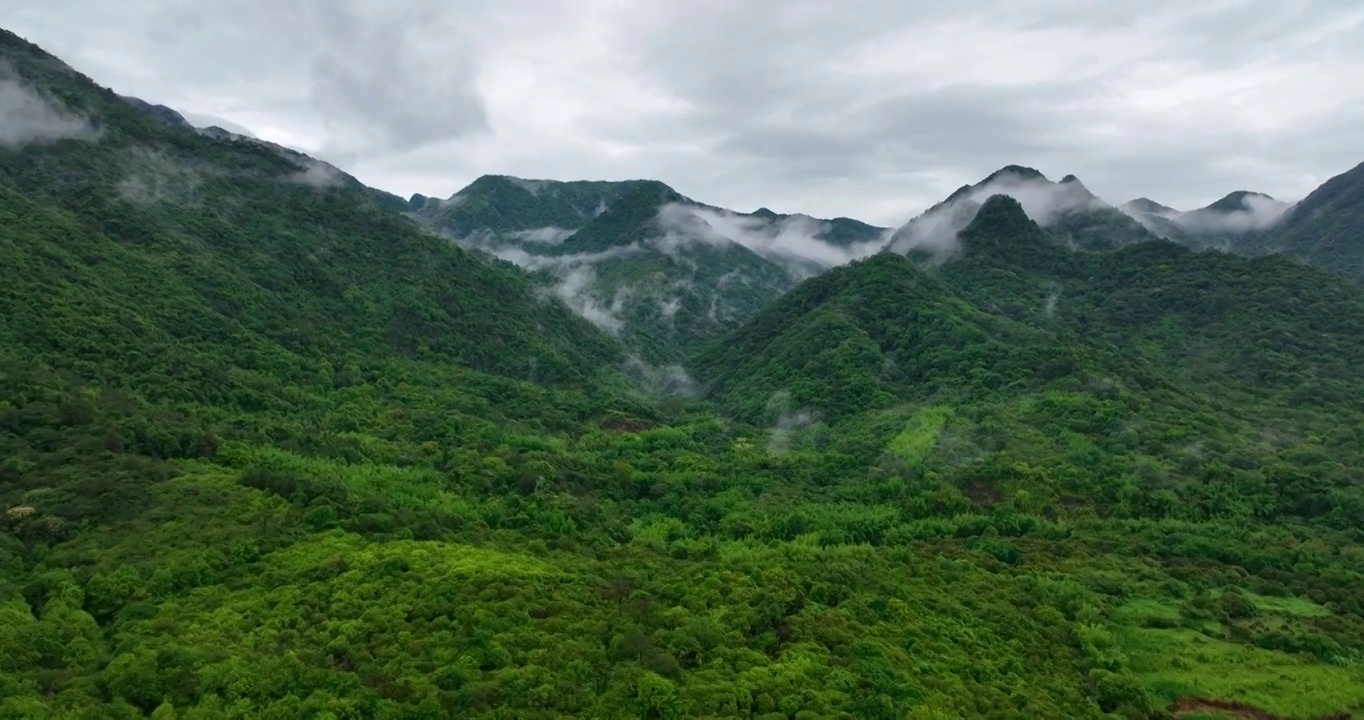 清晨云雾缭绕的大山视频素材