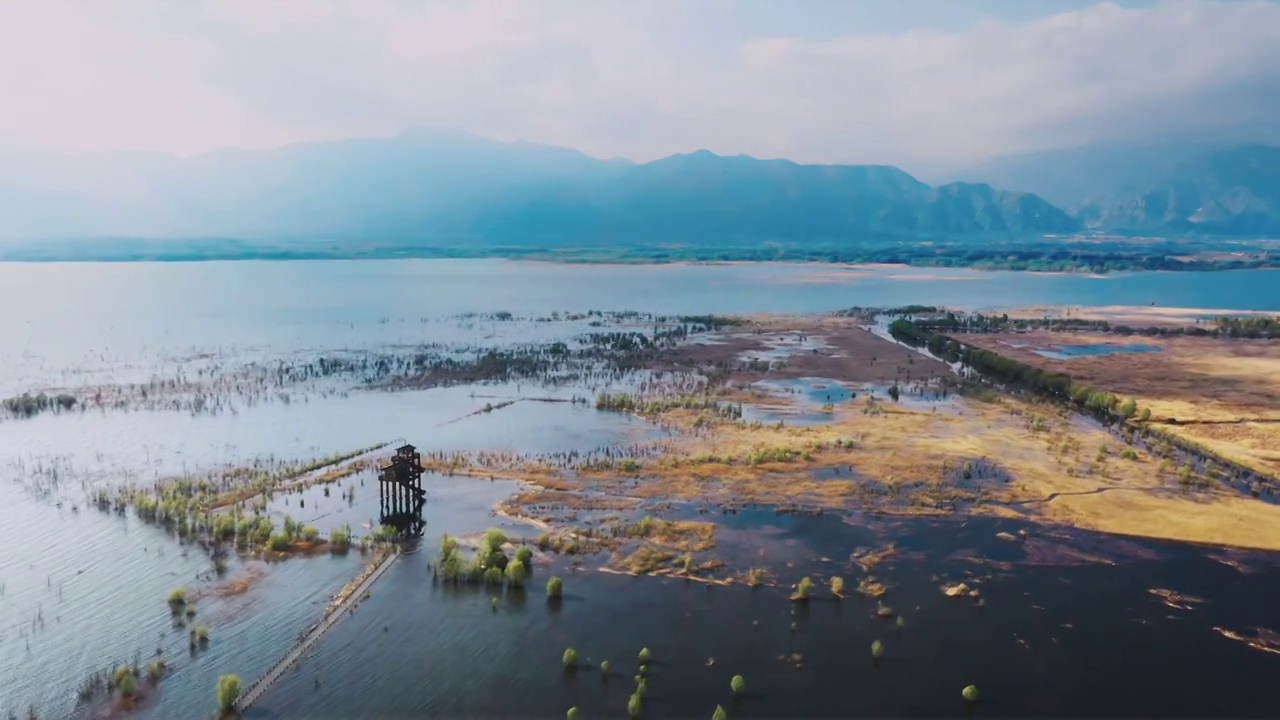 北京野鸭湖风景视频素材