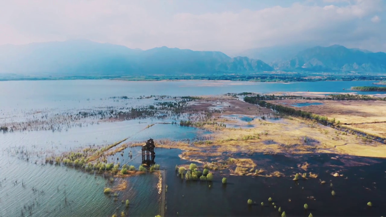 北京野鸭湖风景视频素材