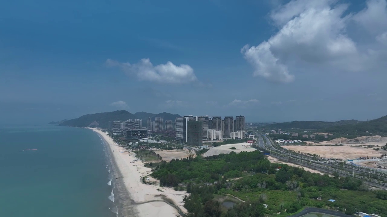 海滩沙滩海浪海边海水海岛视频素材