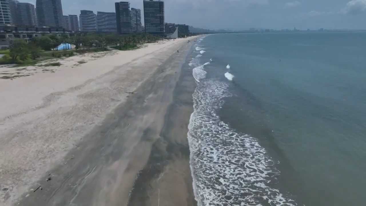 海滩沙滩海浪海边海水海岛视频素材