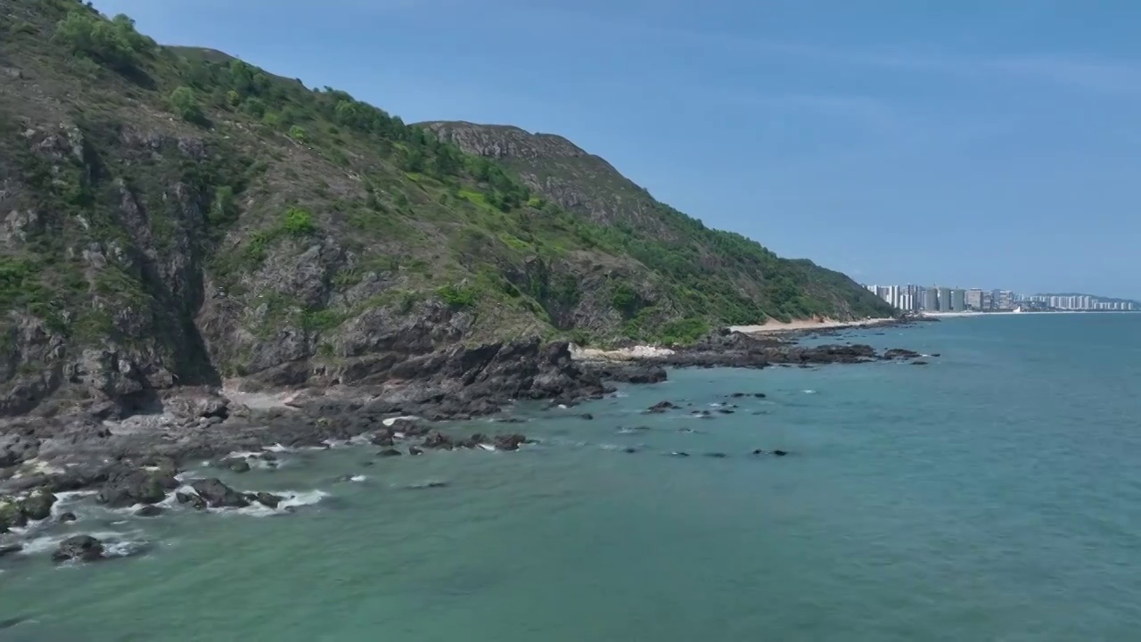 海滩沙滩海浪海边海水海岛视频素材