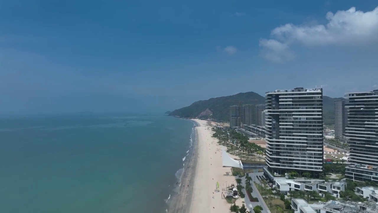 海滩沙滩海浪海边海水海岛视频素材