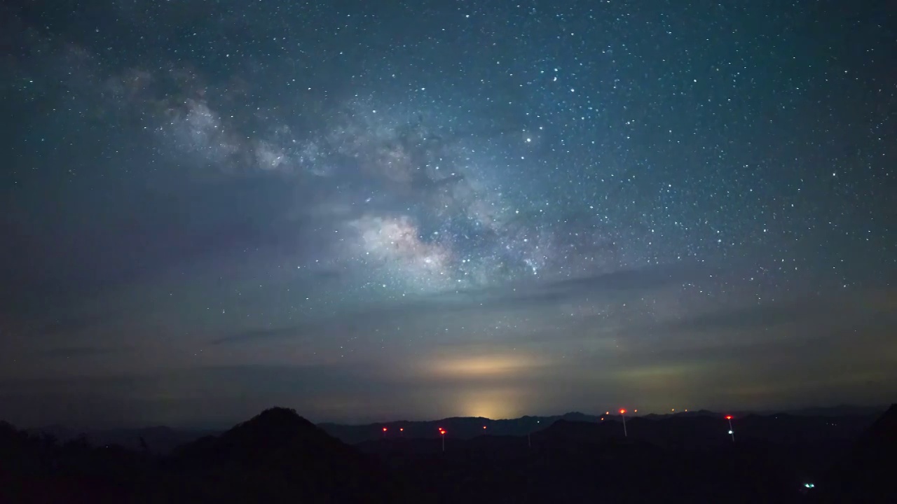 湖南湘西羊峰山星空延时摄影视频素材