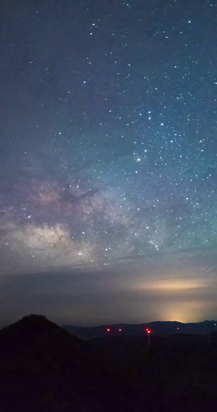 湖南湘西羊峰山星空延时摄影视频素材