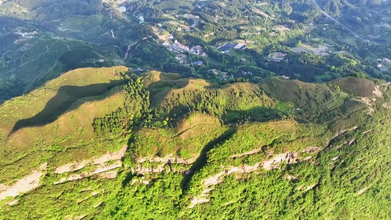 航拍南川龙岩城遗址风光视频素材