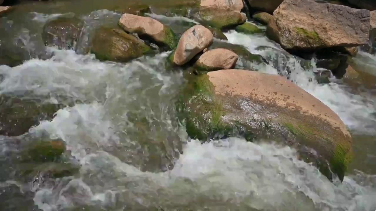 山间的流水视频素材