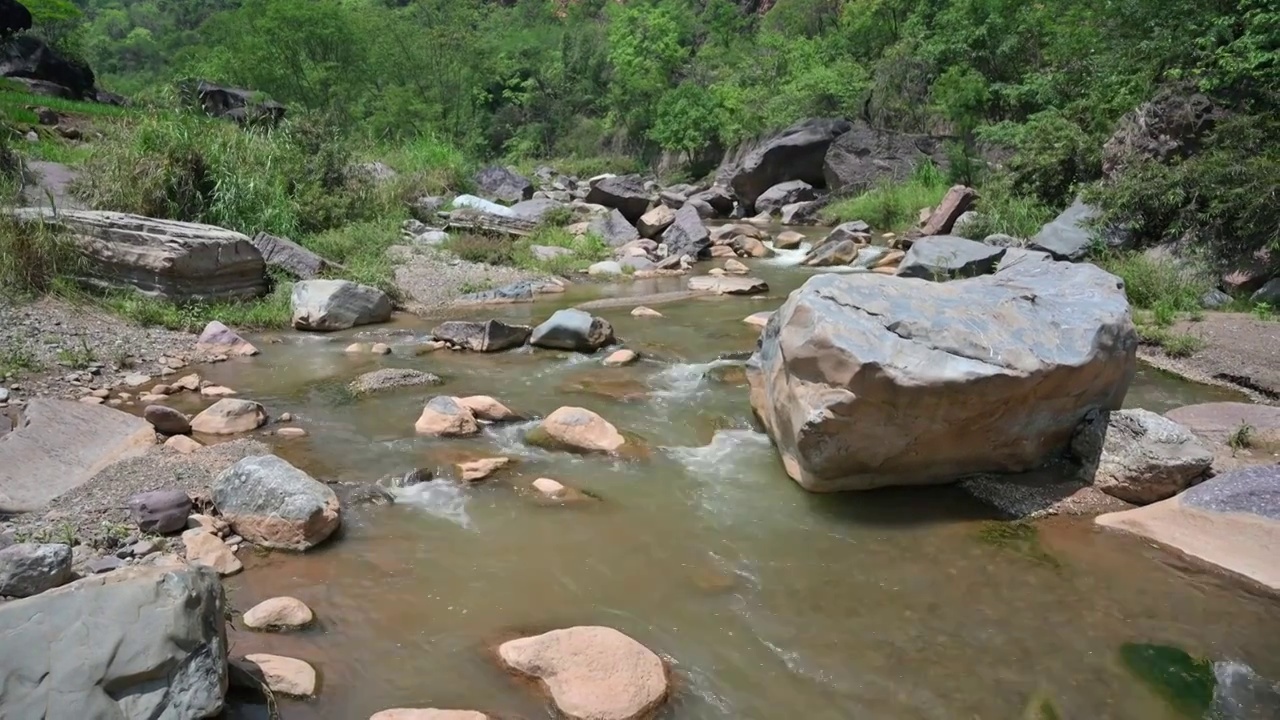 山谷里的河流视频素材