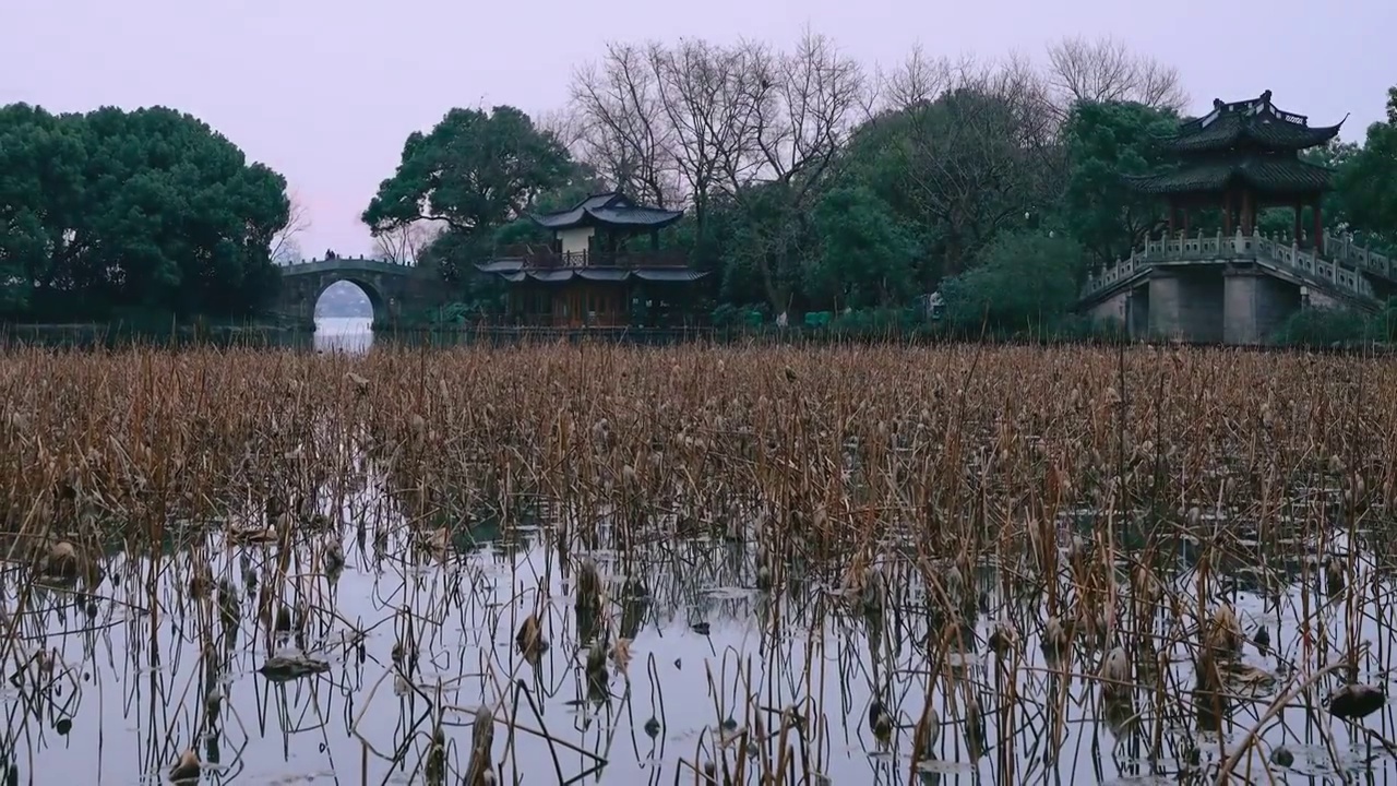 杭州西湖水墨山水视频素材