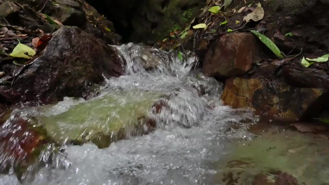 清澈的流水视频素材