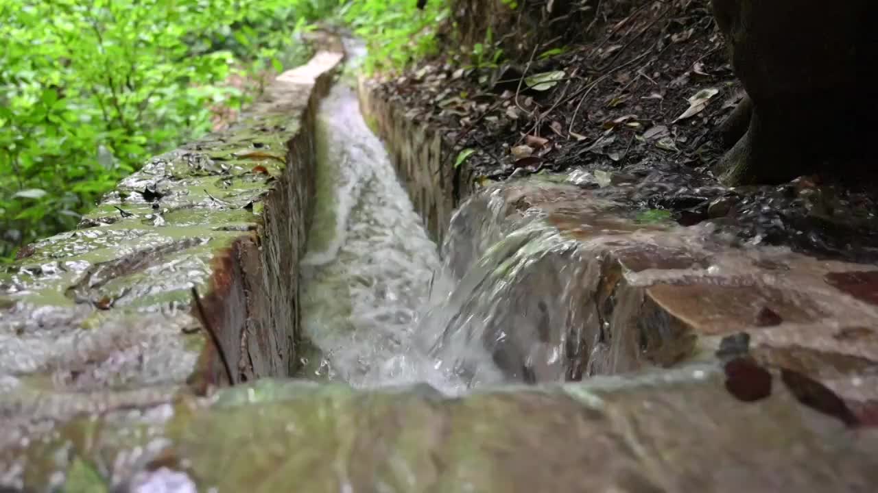 清澈的流水视频素材