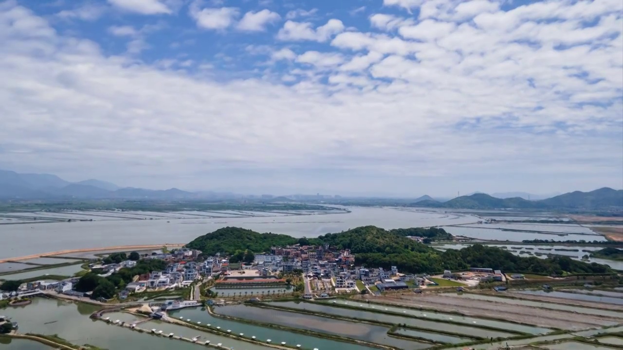 广东省汕尾市红草镇辰洲村天空延时视频素材