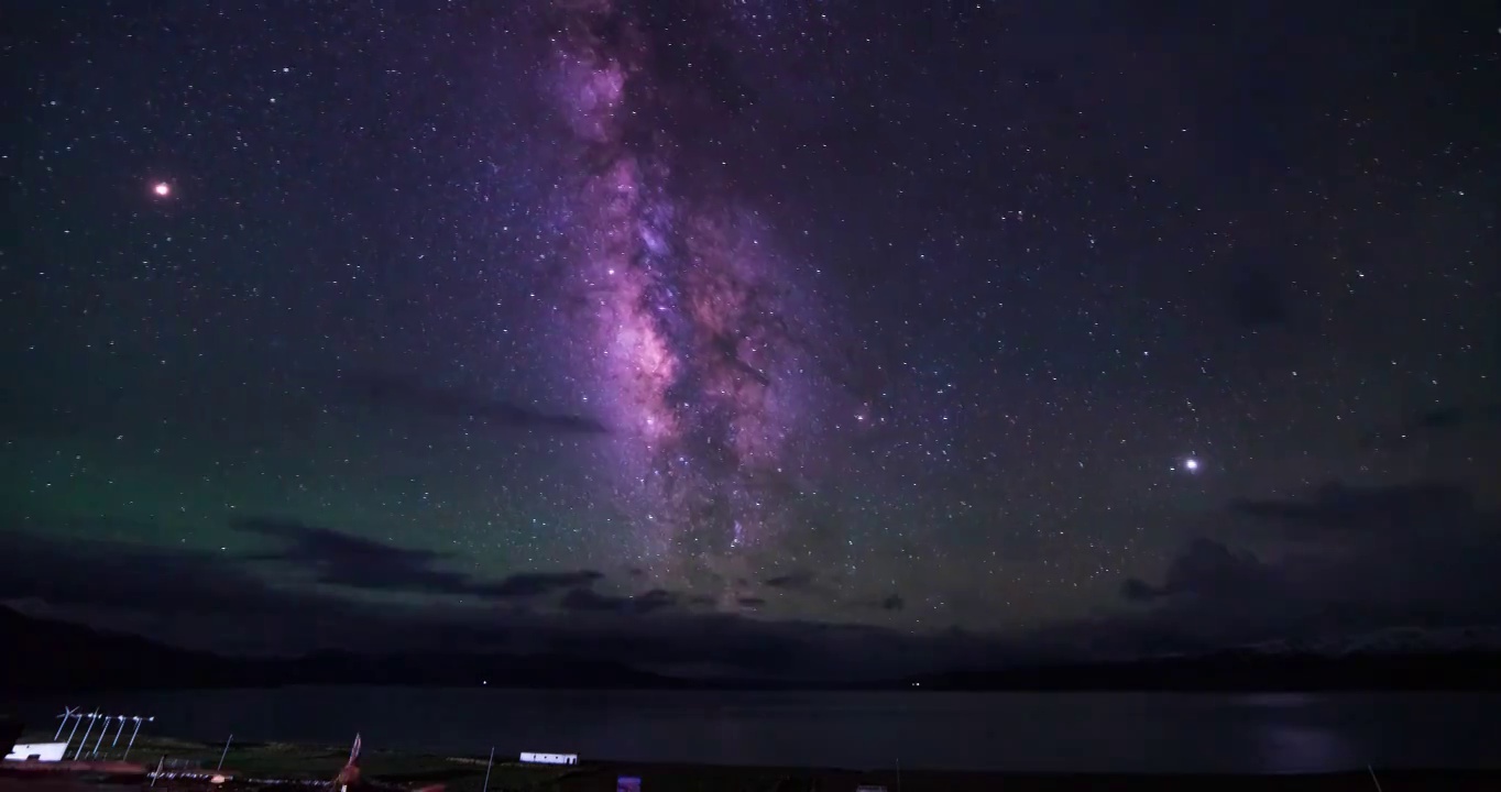 阿里地区夜间银河星空延时摄影视频下载