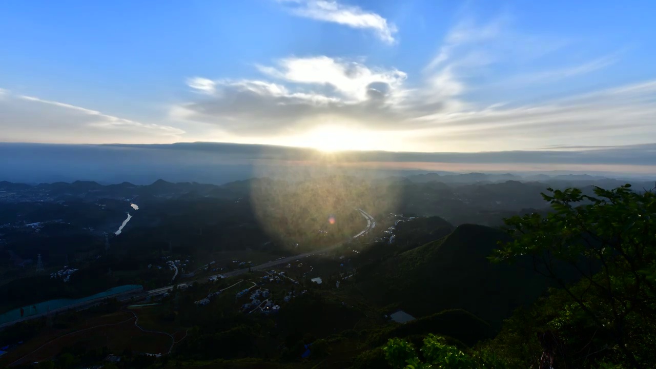 贵州仁怀日落视频素材