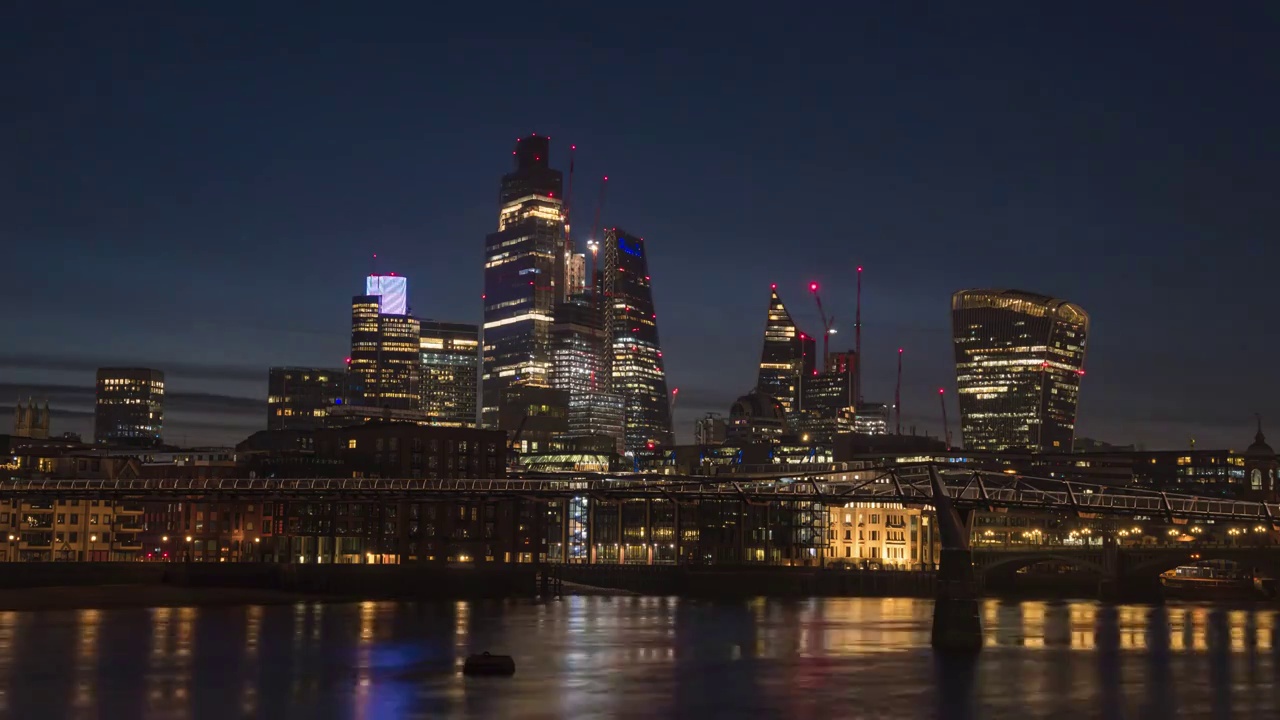 英国伦敦日出 伦敦夜景视频素材