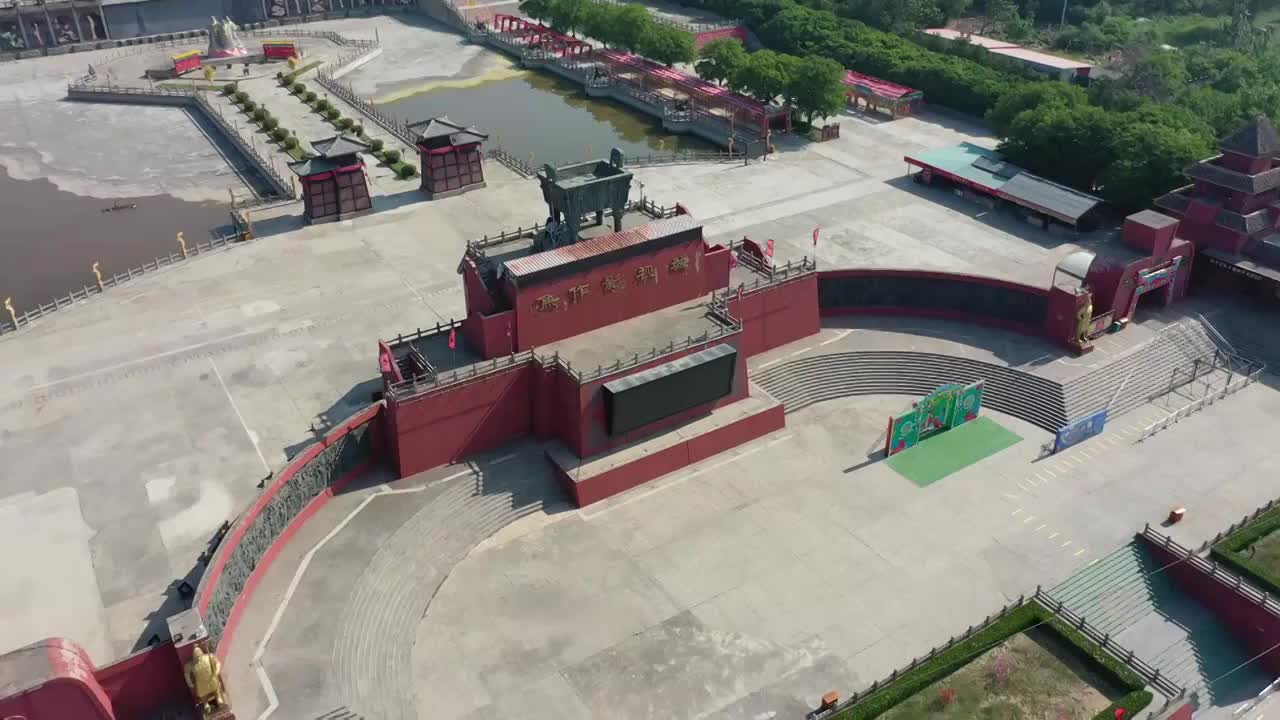 中国河南焦作影视城古建筑影视基地视频素材