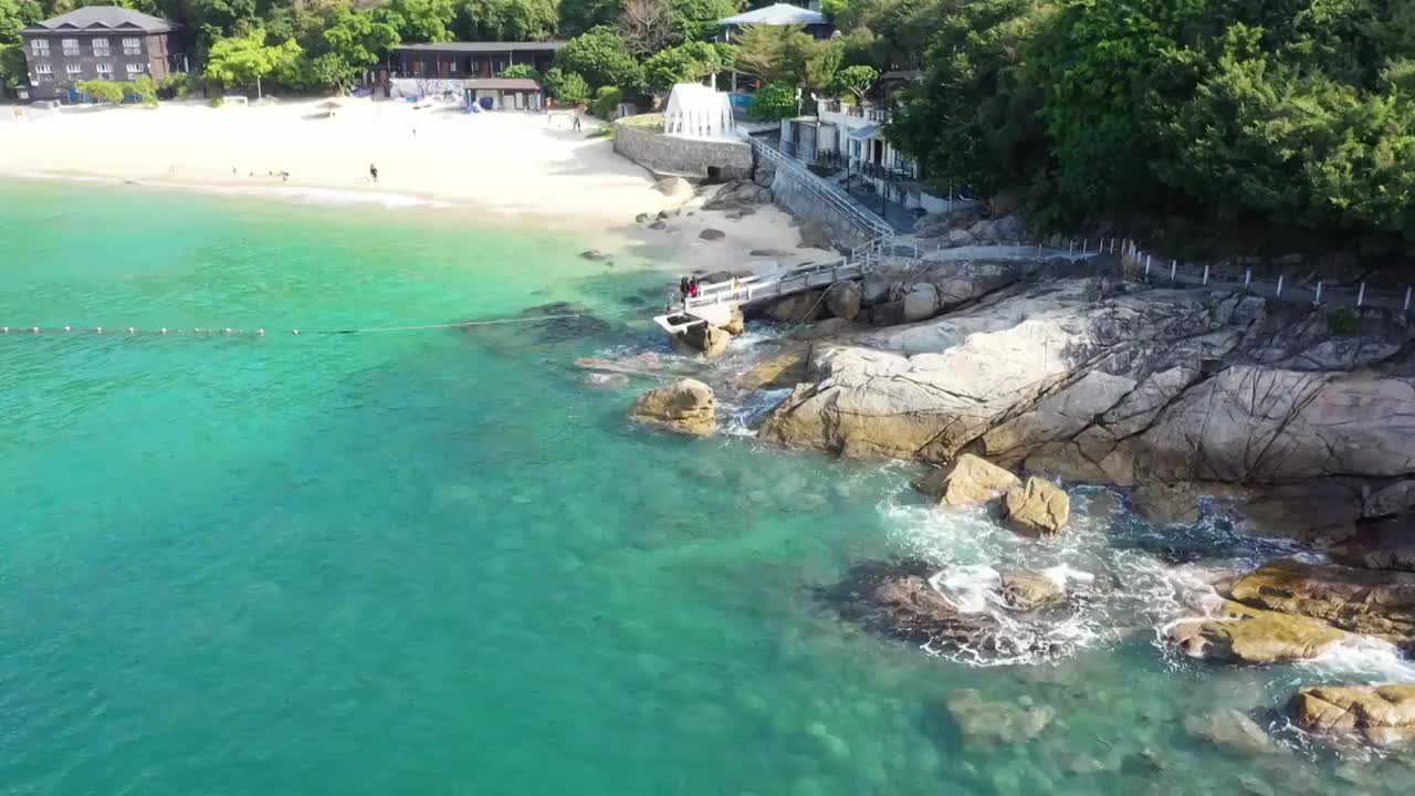 深圳西涌海滩航拍视频素材