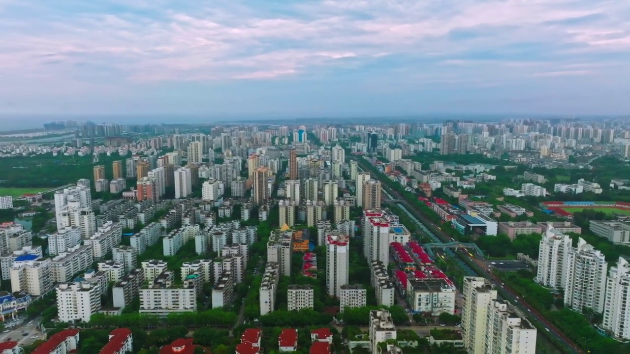 海南海口龙华白沙海甸城市景观视频素材