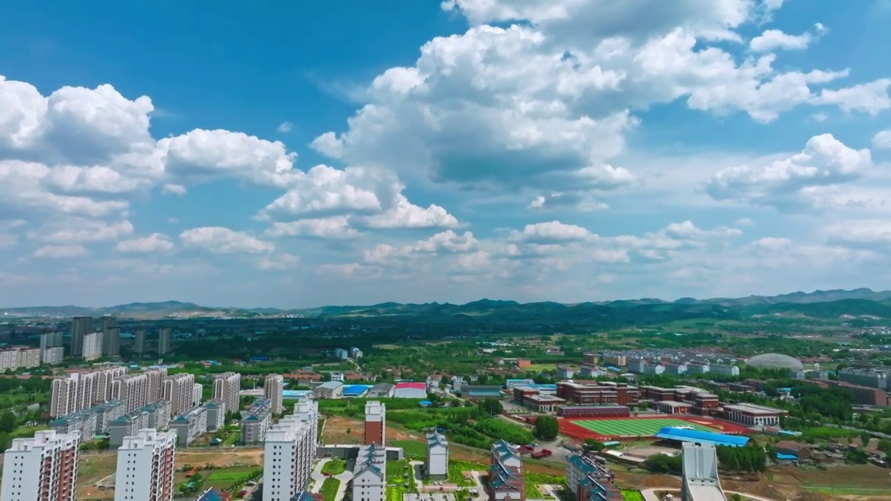 山东淄博淄川区城市风光宣传片素材视频素材