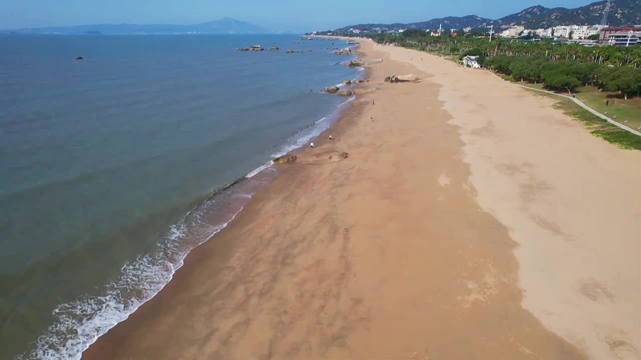 厦门航拍环岛路海岸线风光视频素材