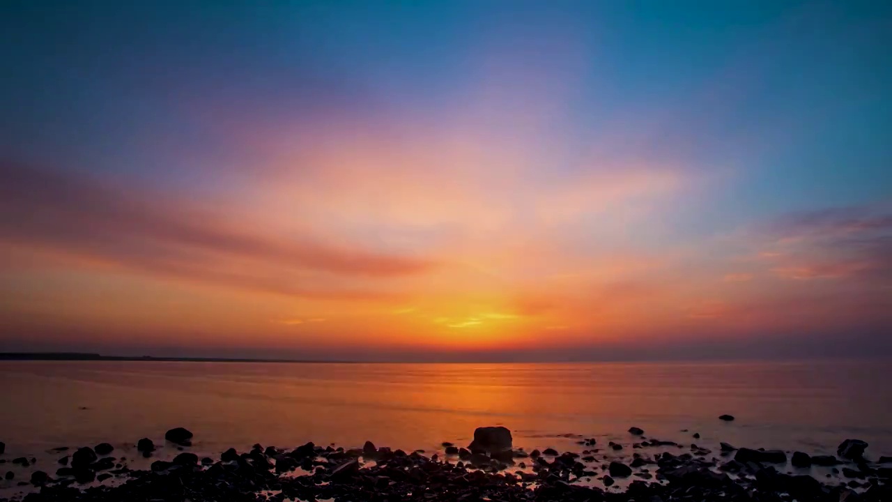 海边朝霞视频素材