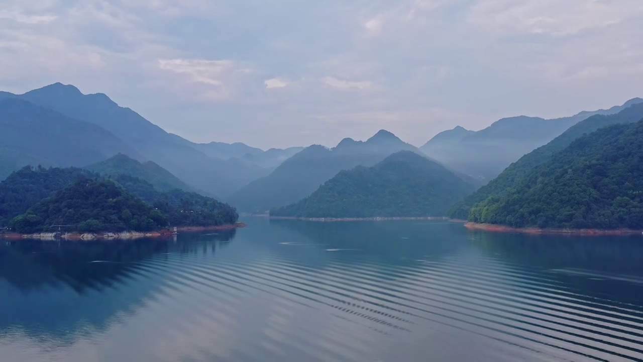 杭州千岛湖航拍视频素材