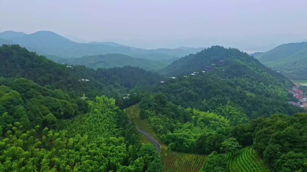 莫干山裸心谷航拍视频素材