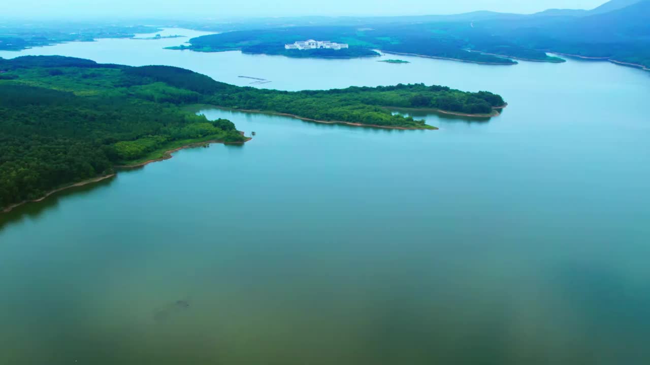 湖北荆门钟祥石门水库航拍视频视频素材