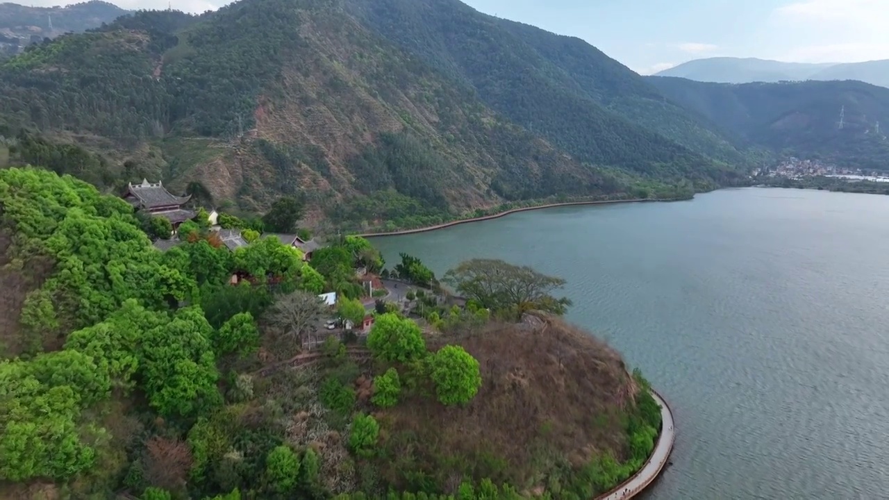 四川凉山邛海公园青龙寺视频素材