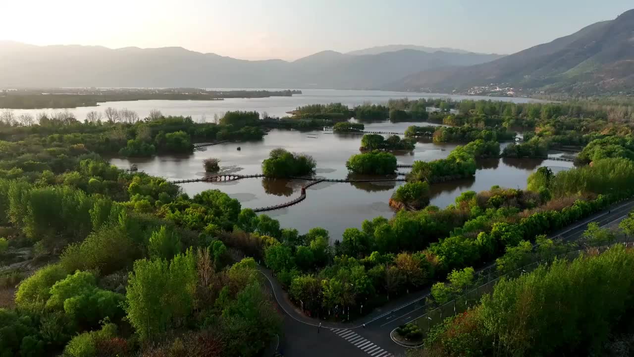 四川凉山邛海国家湿地公园视频素材