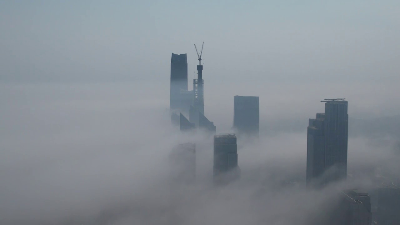 青岛市南平流雾视频素材