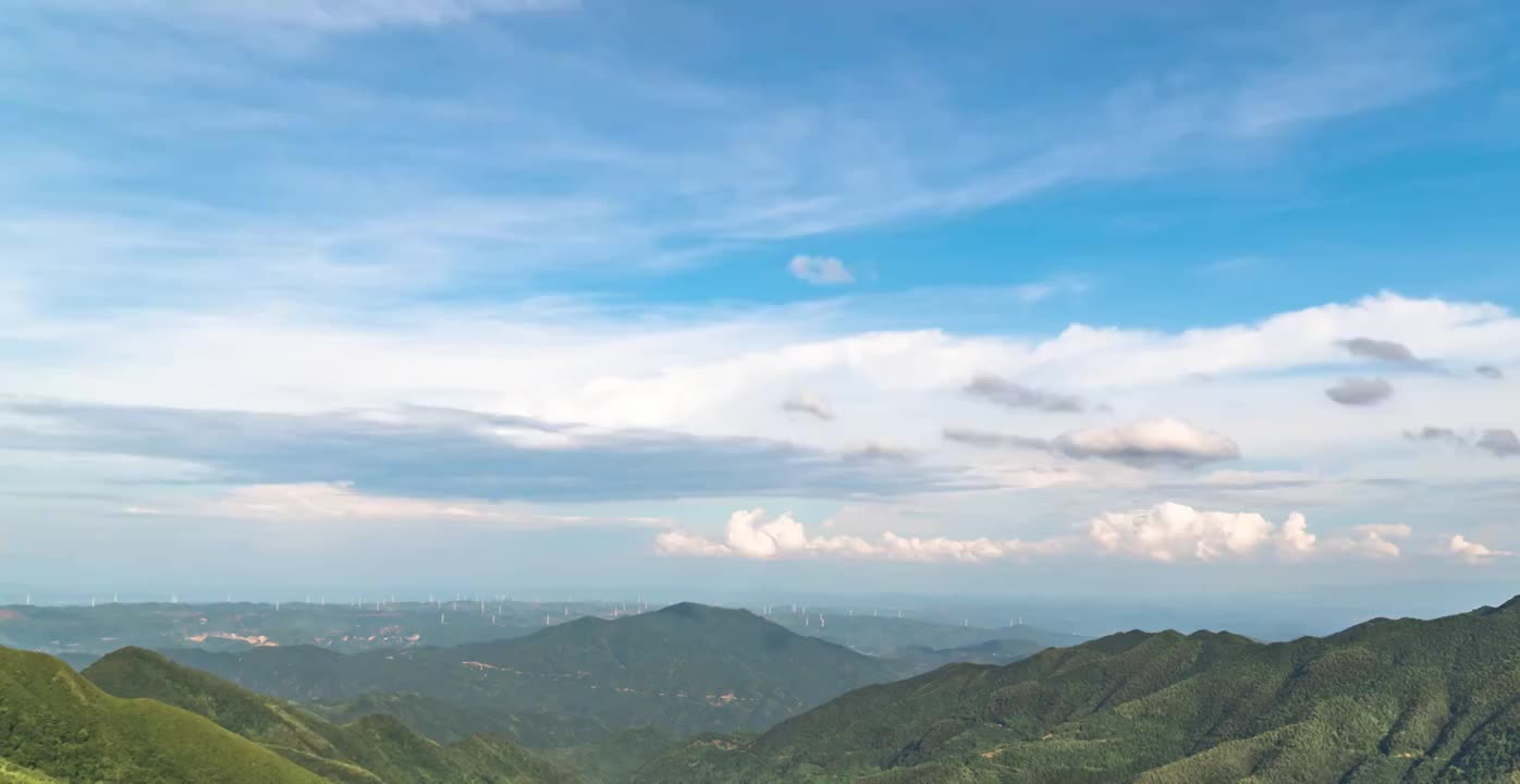 郴州泗洲山自然风光延时摄影云层翻滚视频素材