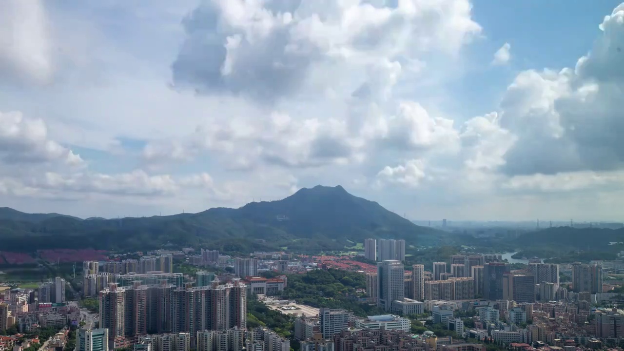 蓝天白云暴雨天气延时摄影天空素材视频素材