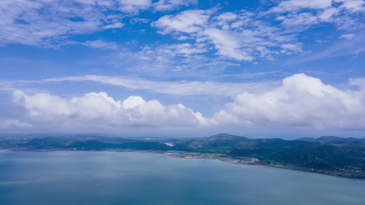 汕尾品清湖天空延时视频素材