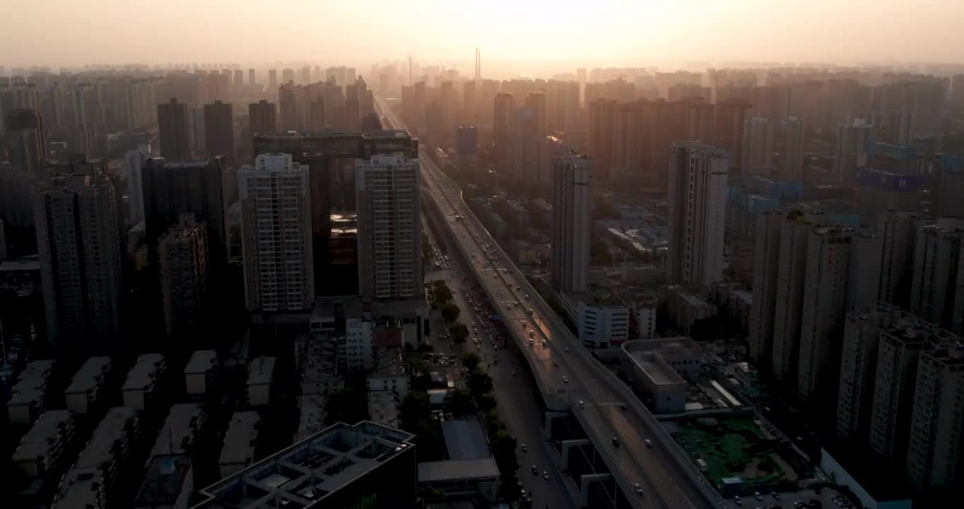 西安沣惠南路夜景视频素材