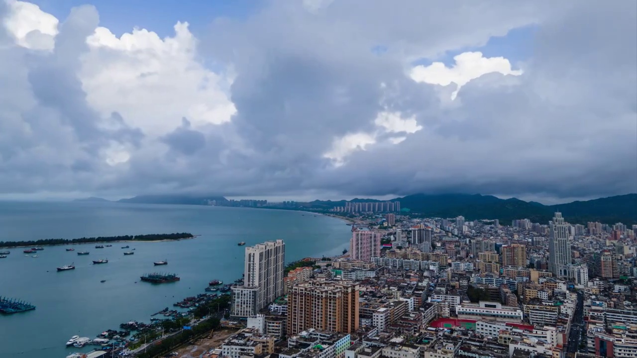 汕尾城市风光延时视频素材