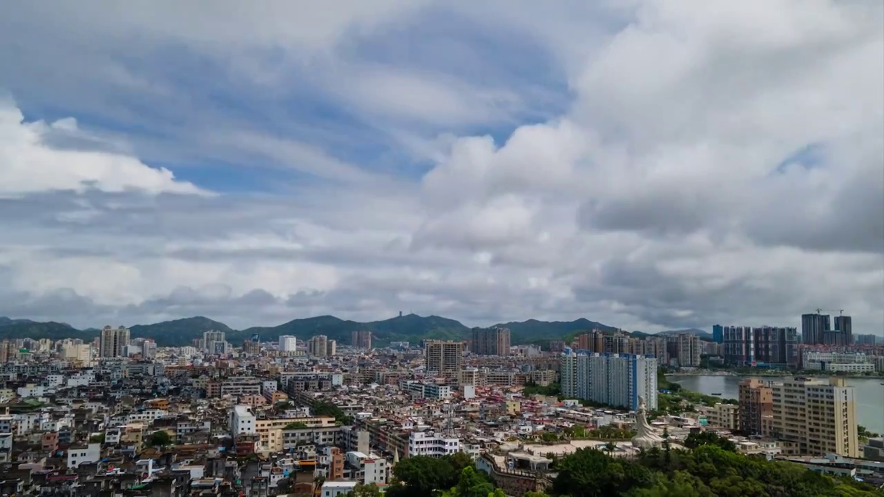 广东省汕尾市凤山妈祖环境天空延时视频素材